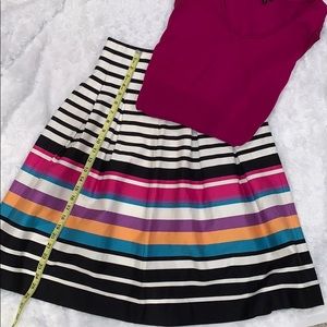 Gorgeous striped pleated skirt